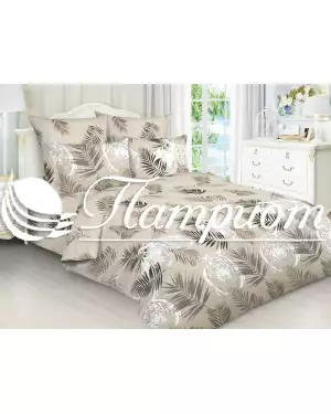 КПБ 2.0 спальный с Евро простыней, набивная бязь 125 г/м² 5001